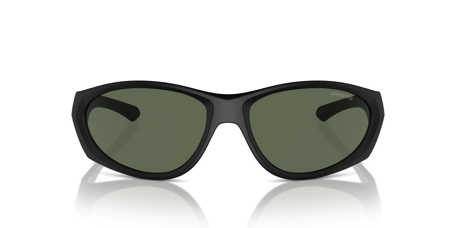 Sunglasses Arnette Ilum 2.0 AN 4342 (275871) color nero opaco shape rectangle lenses verde scuro