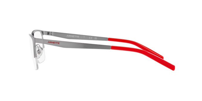 Brillen Arnette Makaii AN 6126 (738) farbe gunmetal spazzolato form rechteckig gläser trasparente