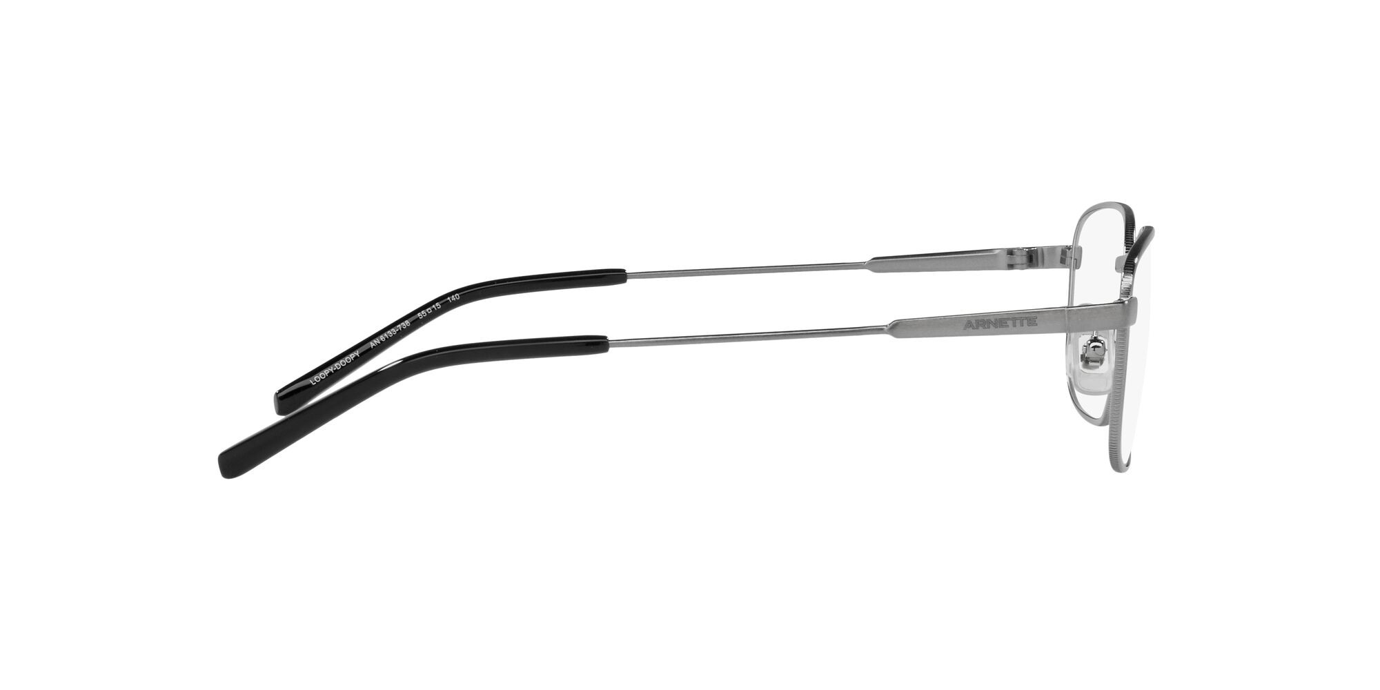 Brillen Arnette Loopy-doopy AN 6133 (738) farbe gunmetal spazzolato form quadratisch gläser trasparente