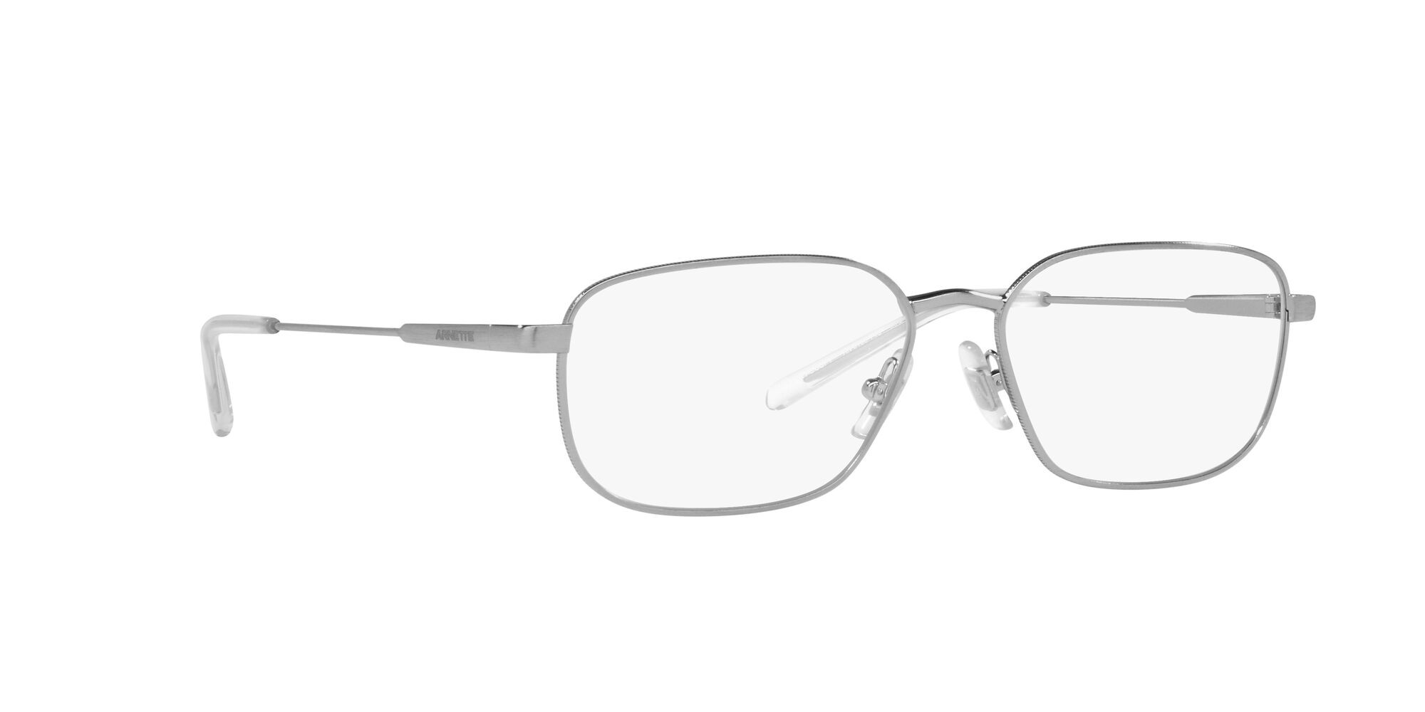 Brillen Arnette Loopy-doopy AN 6133 (740) farbe argento spazzolato form quadratisch gläser trasparente