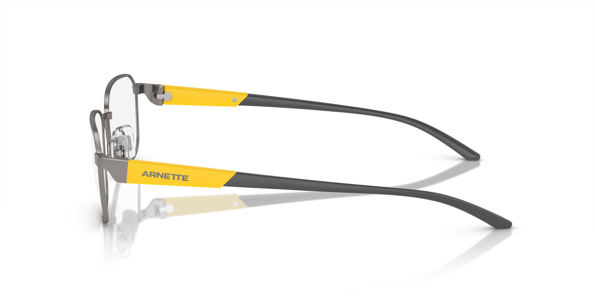 Brillen Arnette Kijimi AN 6137 (745) farbe gunmetal opaco form rechteckig gläser lente demo