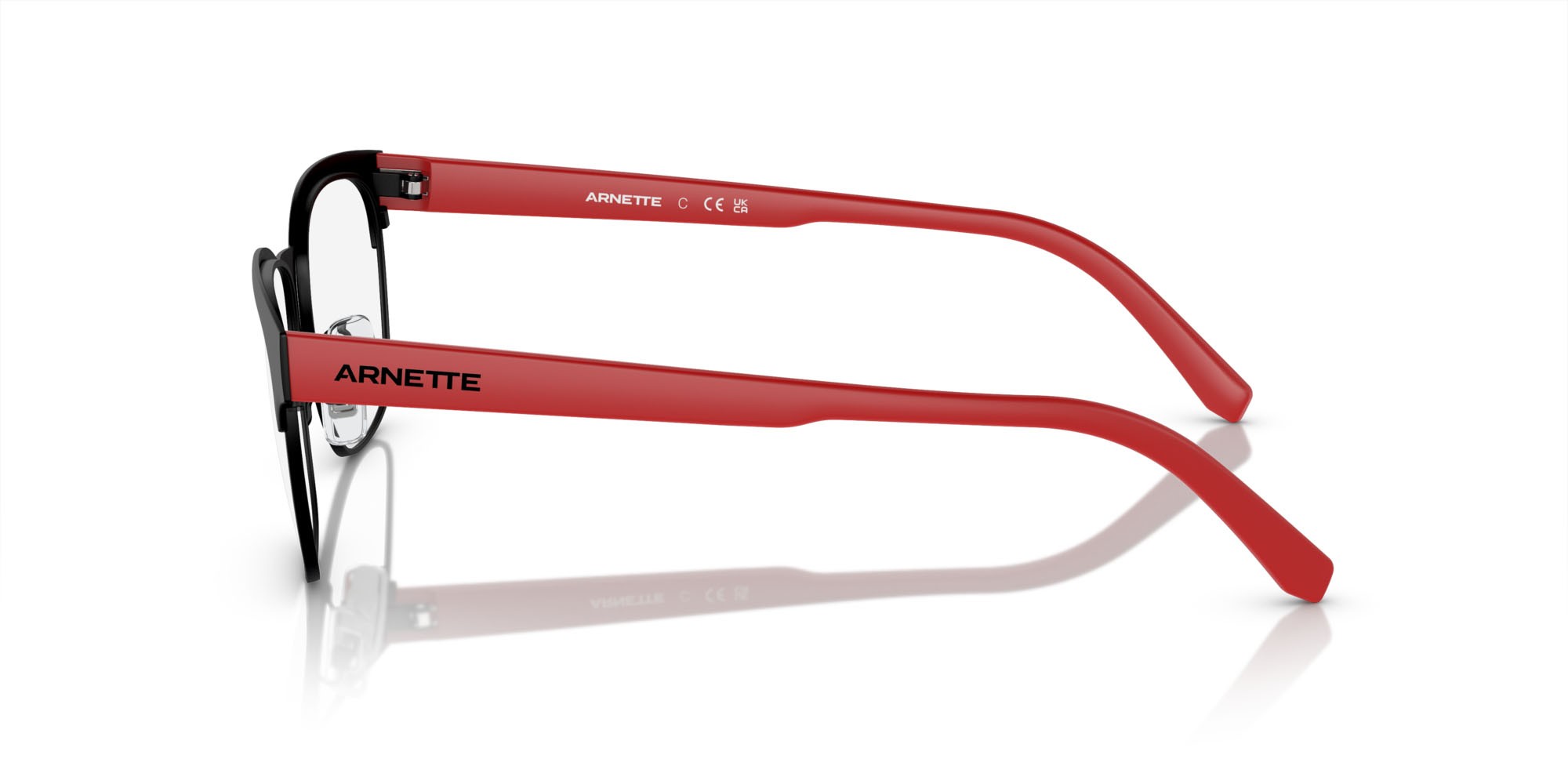 Occhiali da vista Arnette Waterly AN 6138 (737) colore nero opaco forma quadrato lenti lente demo