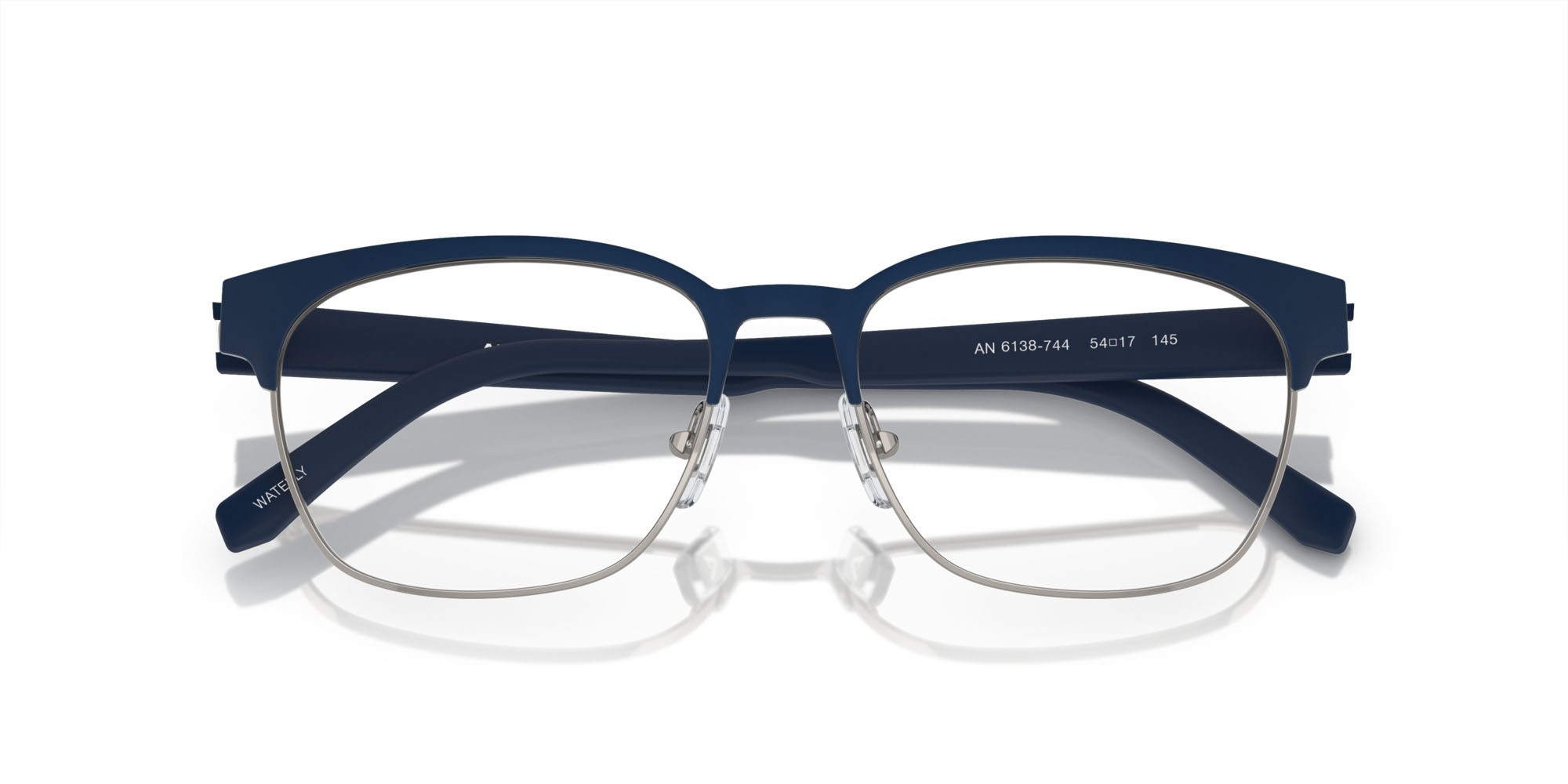Brillen Arnette Waterly AN 6138 (744) farbe blu scuro opaco form quadratisch gläser lente demo