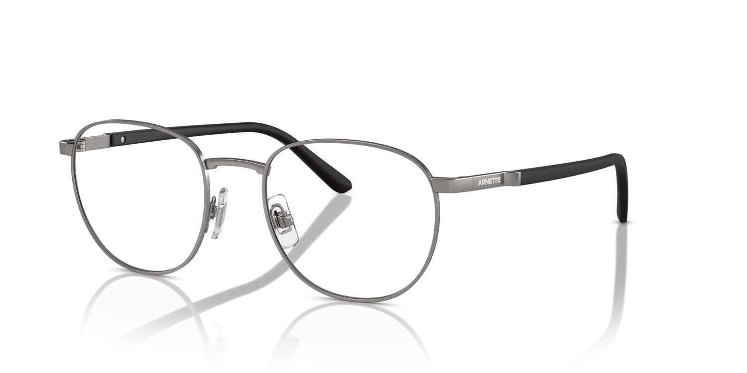 Eyeglasses Arnette Huancas AN 6142 (745) color gunmetal opaco shape pantos lenses trasparente