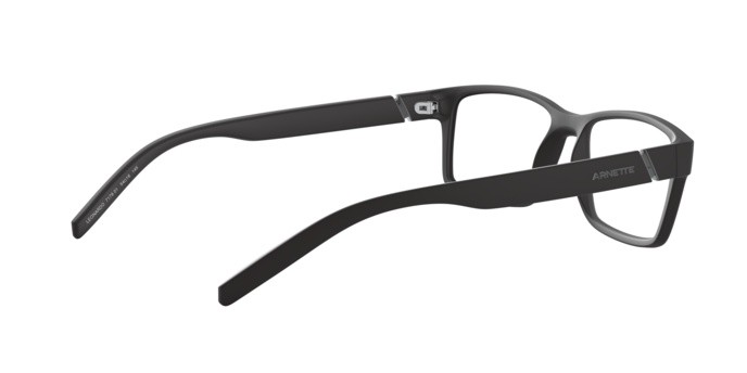 Brillen Arnette Leonardo AN 7179 (01) farbe matte black form rechteckig gläser demo lens