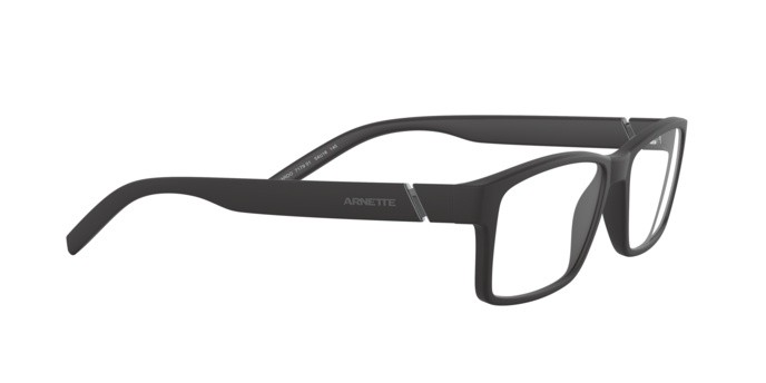 Brillen Arnette Leonardo AN 7179 (01) farbe matte black form rechteckig gläser demo lens