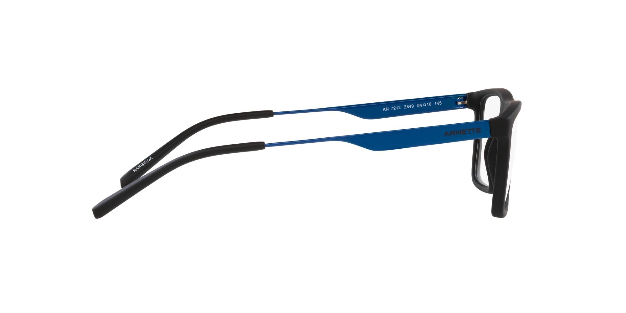 Brillen Arnette Rangiroa AN 7212 (2849) farbe nero opaco form rechteckig gläser trasparente