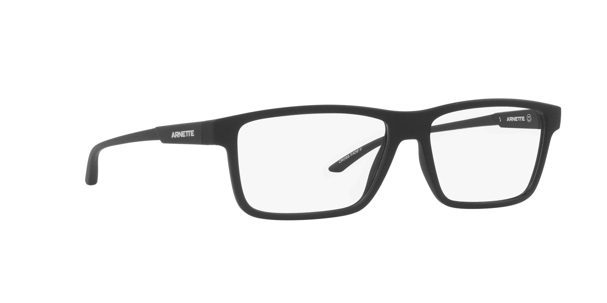 Eyeglasses Arnette Cross Fade Ii AN 7216 (2758) color nero opaco shape square lenses trasparente