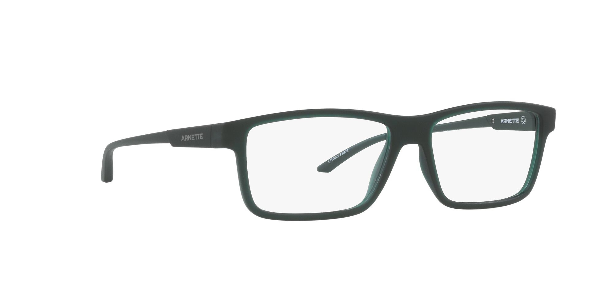 Eyeglasses Arnette Cross Fade Ii AN 7216 (2845) color verde opaco trasparente shape square lenses lente demo