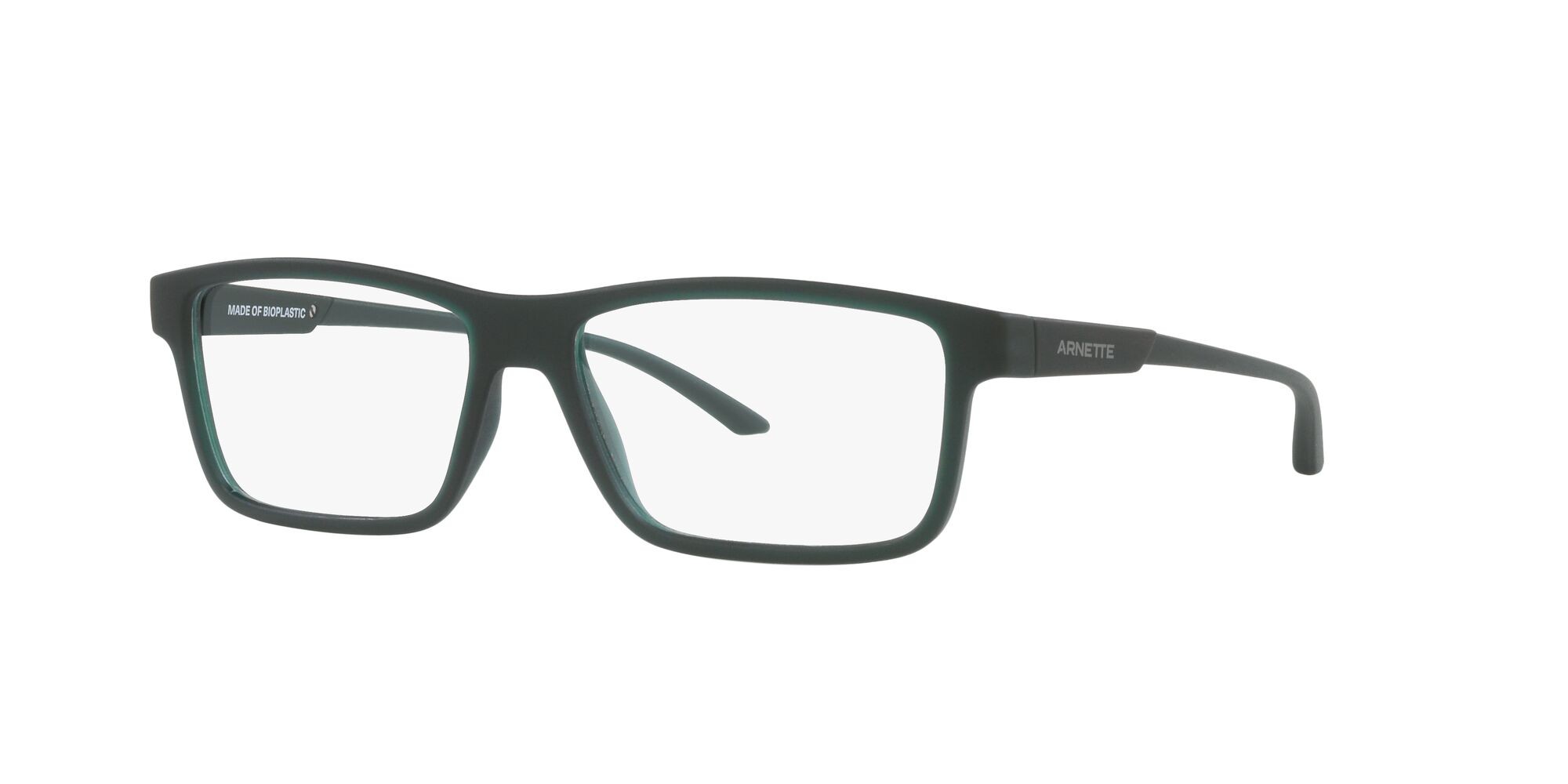 Eyeglasses Arnette Cross Fade Ii AN 7216 (2845) color verde opaco trasparente shape square lenses lente demo