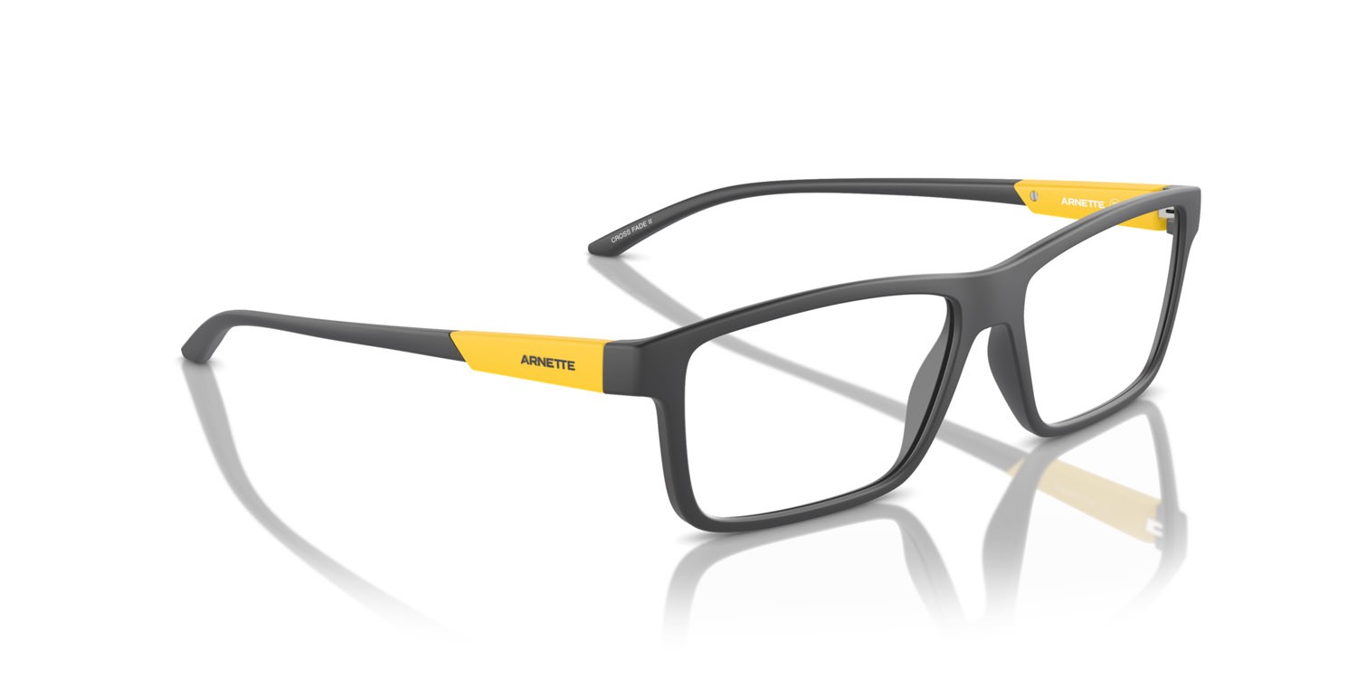 Brillen Arnette Cross Fade II AN 7216 (2870) farbe matte medium grey form quadratisch gläser trasparente