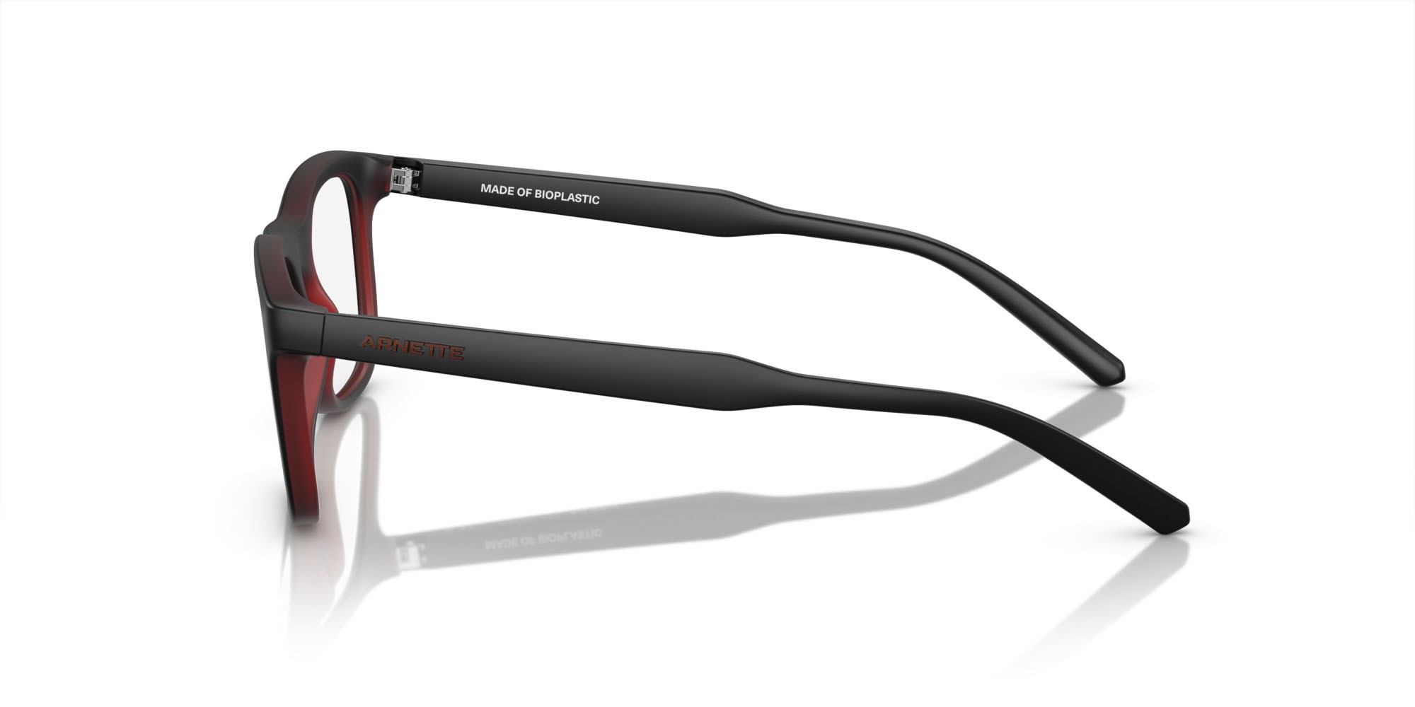 Brillen Arnette Namazu AN 7217 (2912) farbe nero top opaco/rosso trasparente form quadratisch gläser lente demo