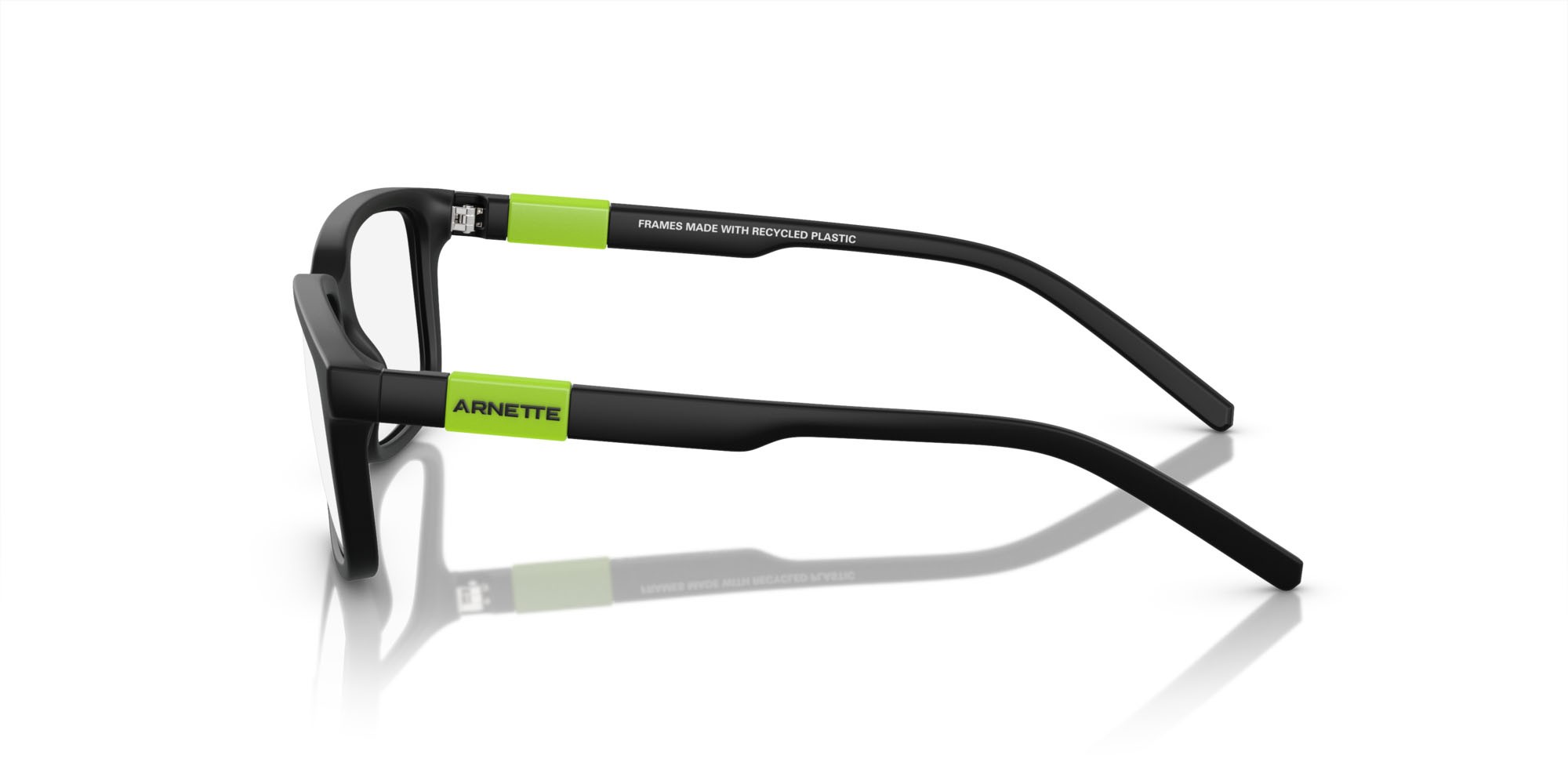 Brillen Arnette Tony-tony AN 7219 (2900) farbe nero riciclato opaco form rechteckig gläser lente demo