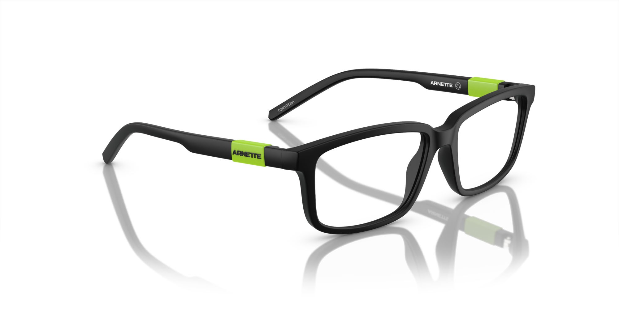 Brillen Arnette Tony-tony AN 7219 (2900) farbe nero riciclato opaco form rechteckig gläser lente demo