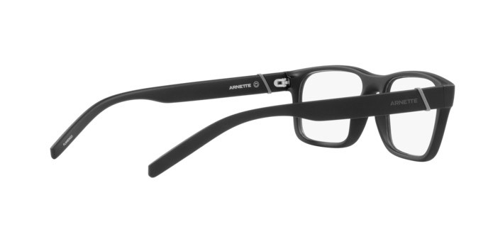 Brillen Arnette Flamengo AN 7230 (2758) farbe nero opaco form rechteckig gläser trasparente