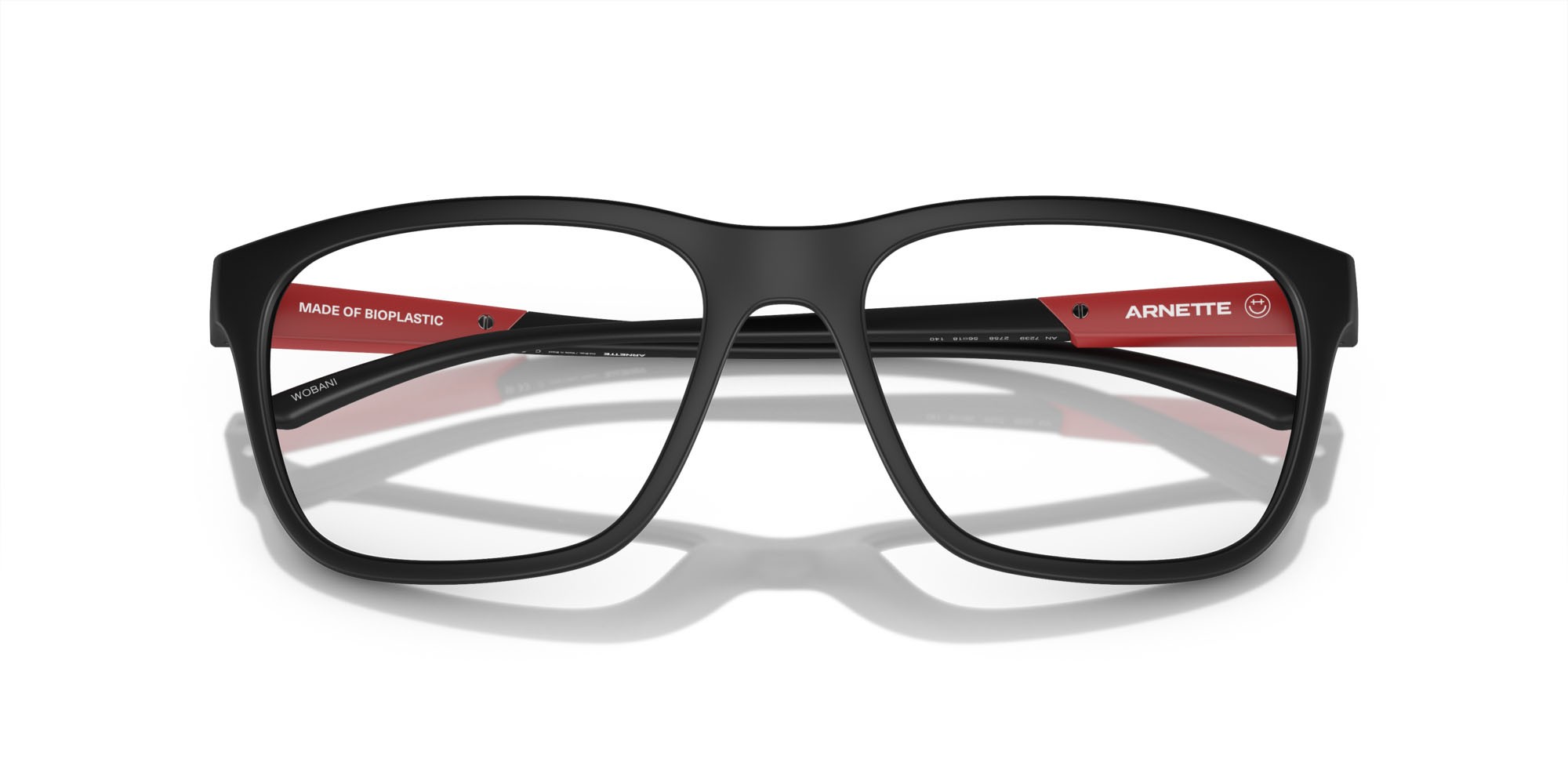 Occhiali da vista Arnette Wobani AN 7239 (2758) colore nero opaco forma quadrato lenti lente demo