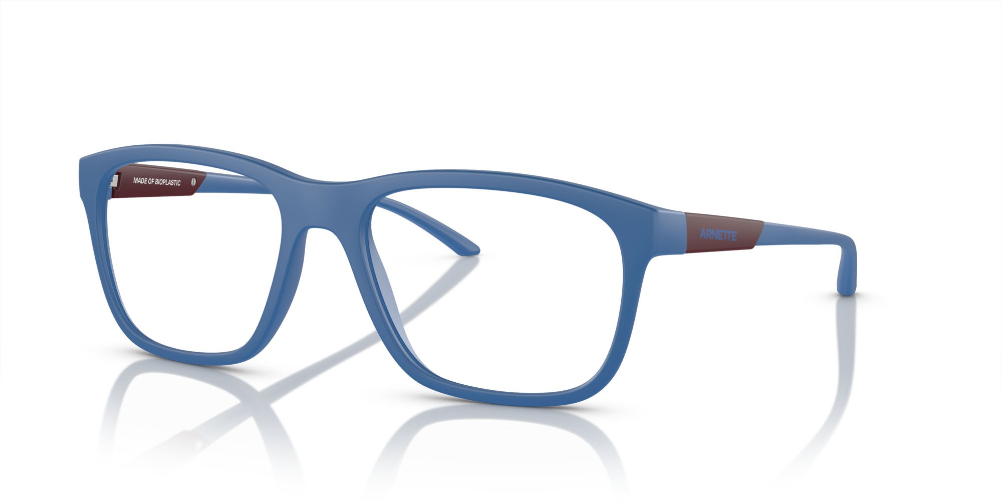 Brillen Arnette Wobani AN 7239 (2902) farbe blu petrolio opaco form quadratisch gläser lente demo