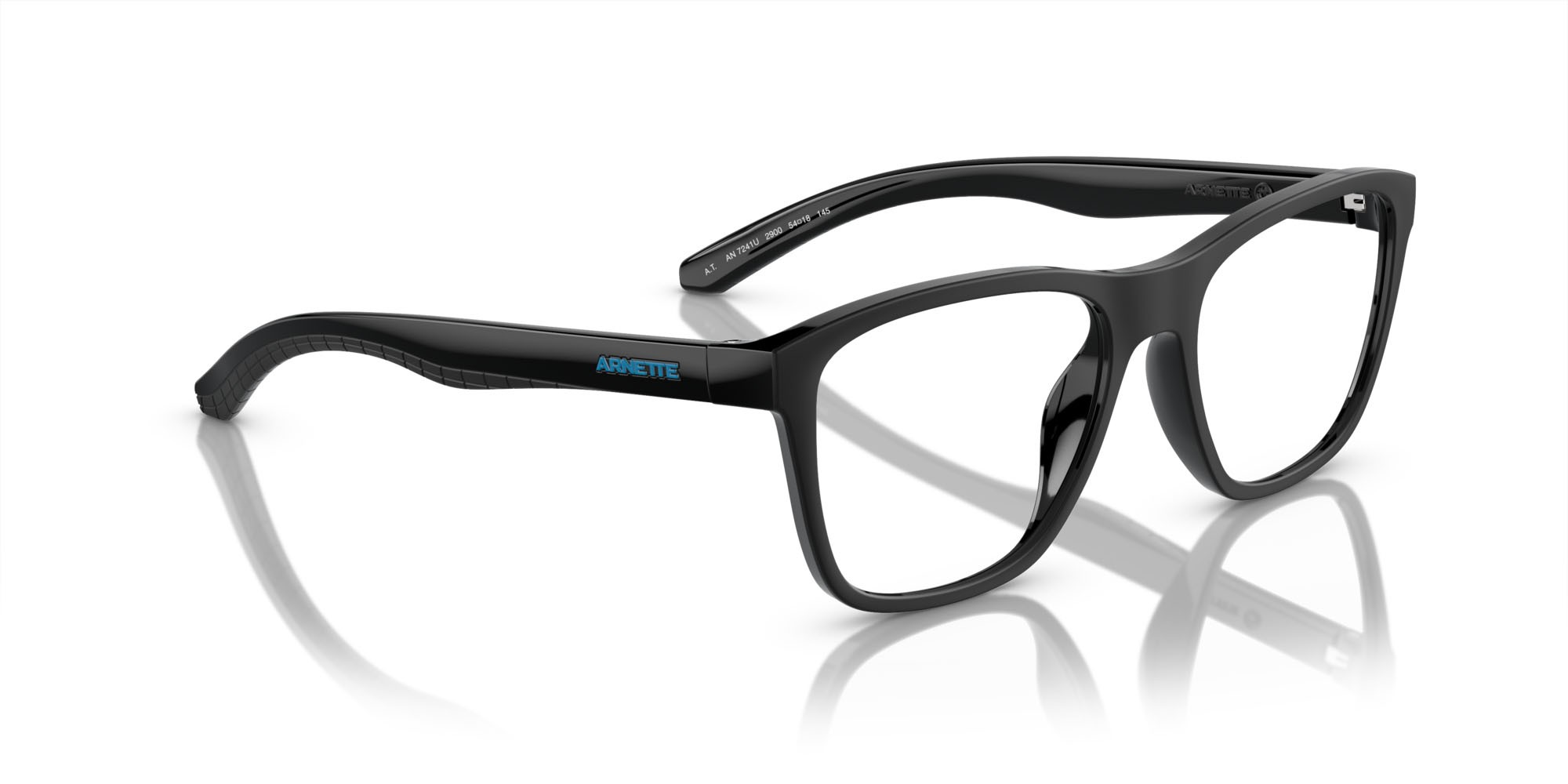 Occhiali da vista Arnette A.t. AN 7241U (2900) colore nero riciclato forma quadrato lenti lente demo