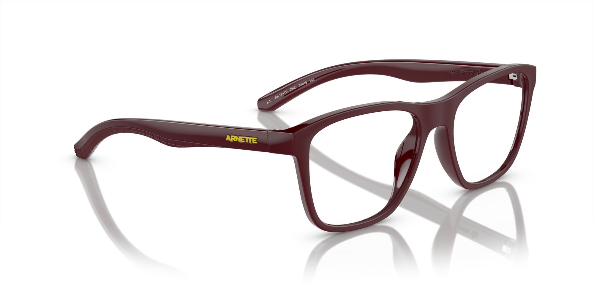 Occhiali da vista Arnette A.t. AN 7241U (2905) colore bordeaux forma quadrato lenti lente demo