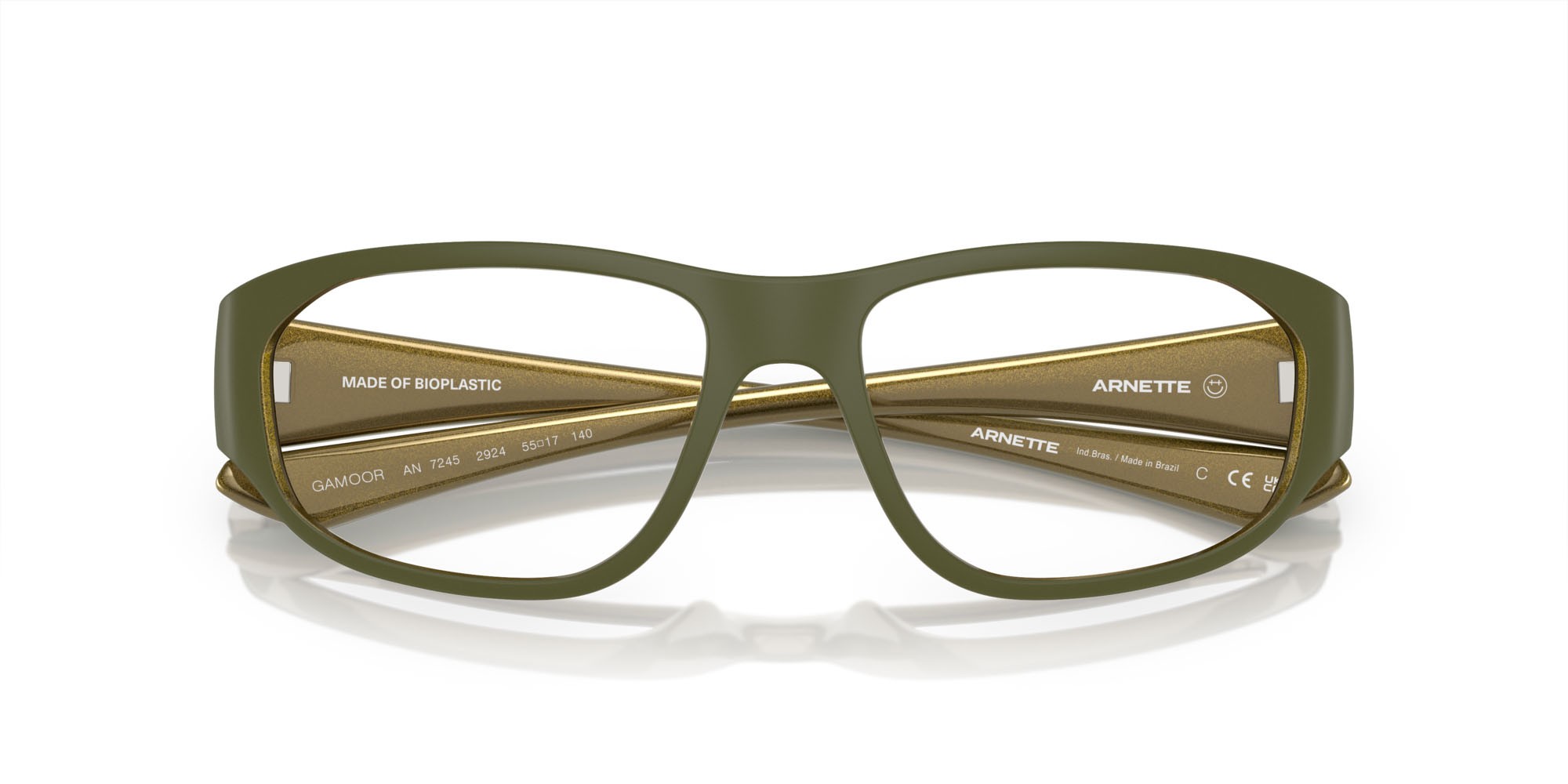 Occhiali da vista Arnette Gamoor AN 7245 (2924) colore militare opaco/verde chiaro alumina forma quadrato lenti lente demo
