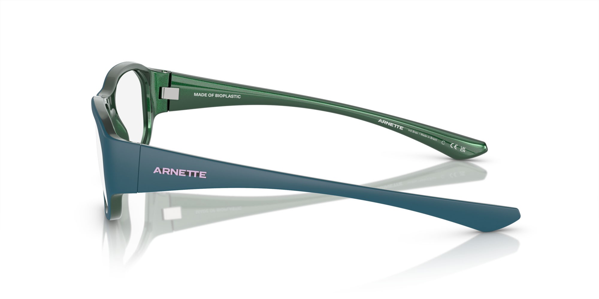 Brillen Arnette Gamoor AN 7245 (2926) farbe blu opaco/smeraldo alumina form quadratisch gläser lente demo