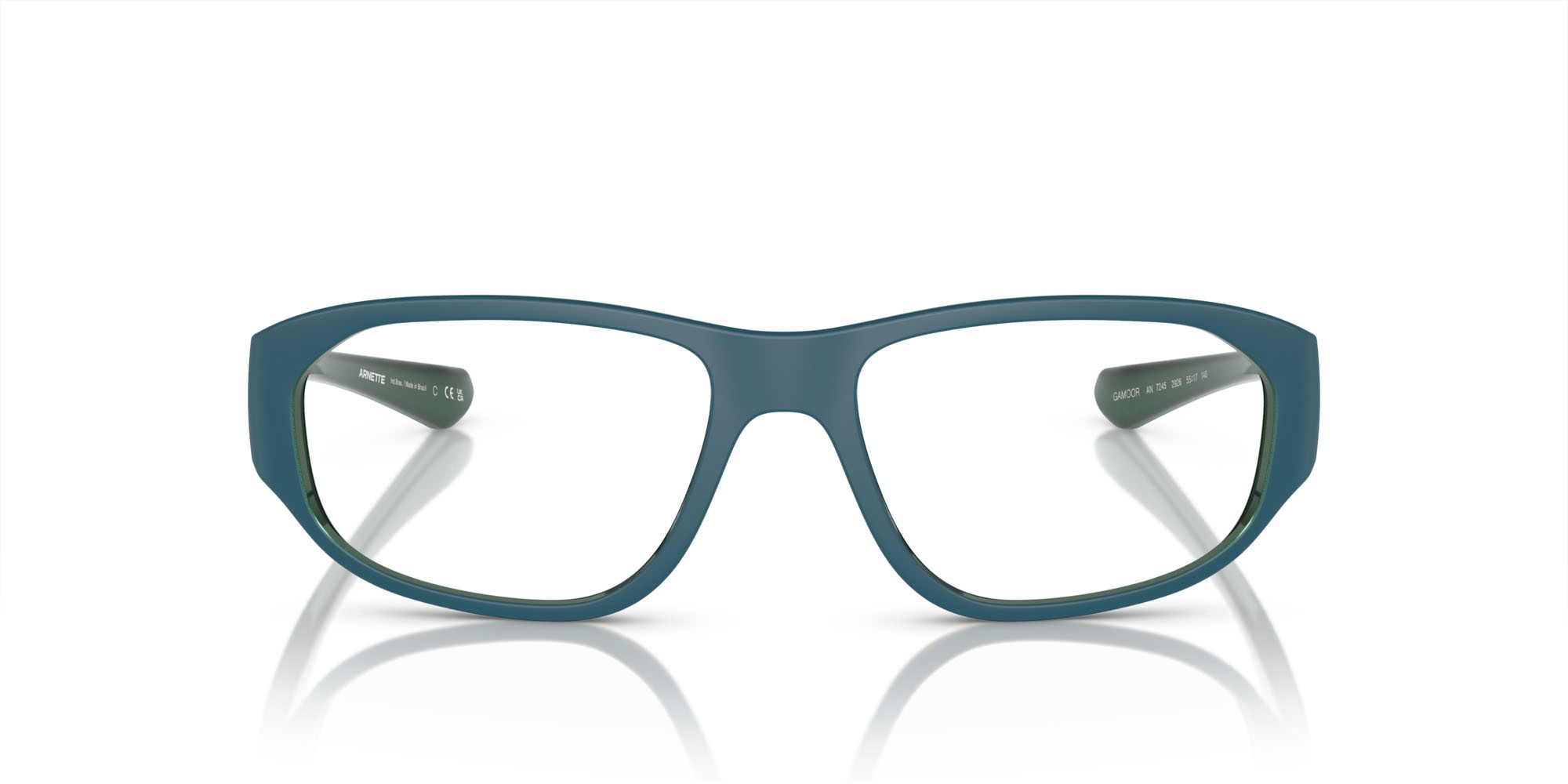 Brillen Arnette Gamoor AN 7245 (2926) farbe blu opaco/smeraldo alumina form quadratisch gläser lente demo