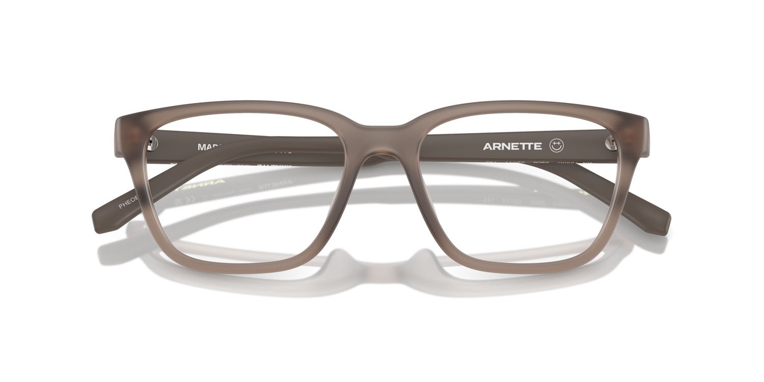 Eyeglasses Arnette Pheobe AN 7250U (2906) color frosted tabacco shape square lenses trasparente