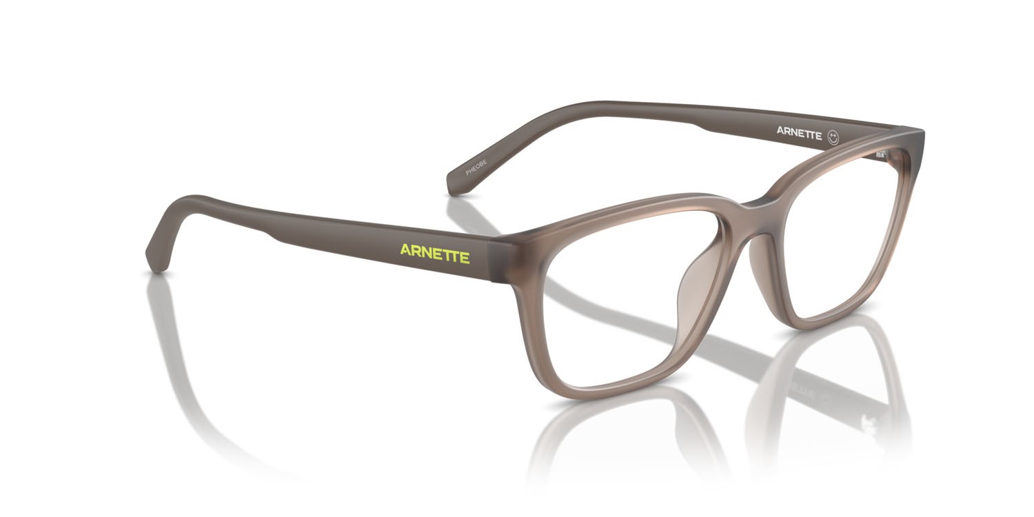 Eyeglasses Arnette Pheobe AN 7250U (2906) color frosted tabacco shape square lenses trasparente