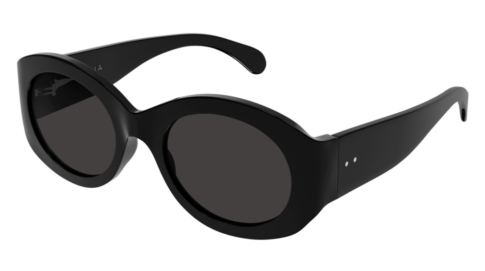 Sunglasses Azzedine Alaïa Entry AA0047S-001 color black shape round lenses grey