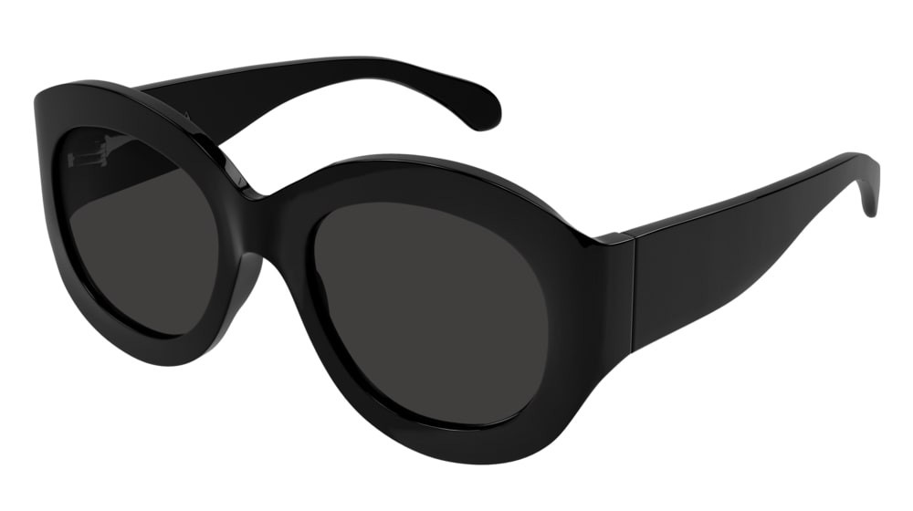 Sunglasses Azzedine Alaïa Entry AA0048S-001 color black shape round lenses grey