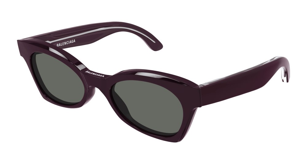 Occhiali da sole Balenciaga BB0230S-007 colore viola forma cat eye lenti verde
