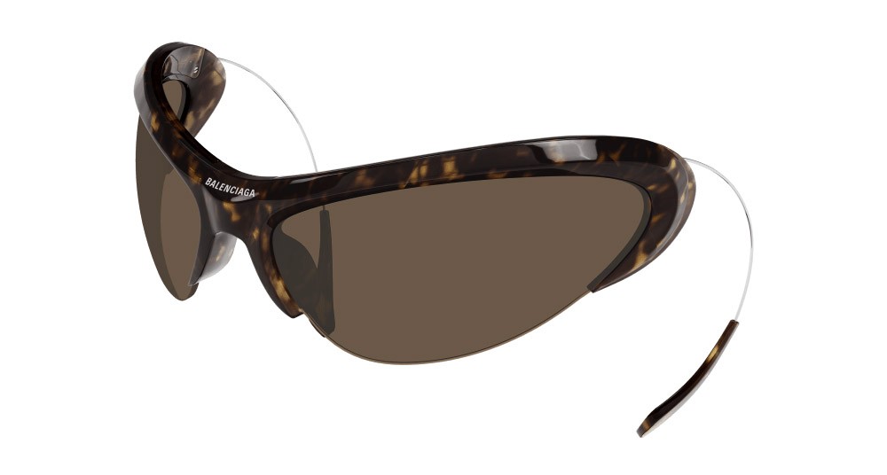 Sunglasses Balenciaga BB0232S-002 color argento shape geometric lenses marrone