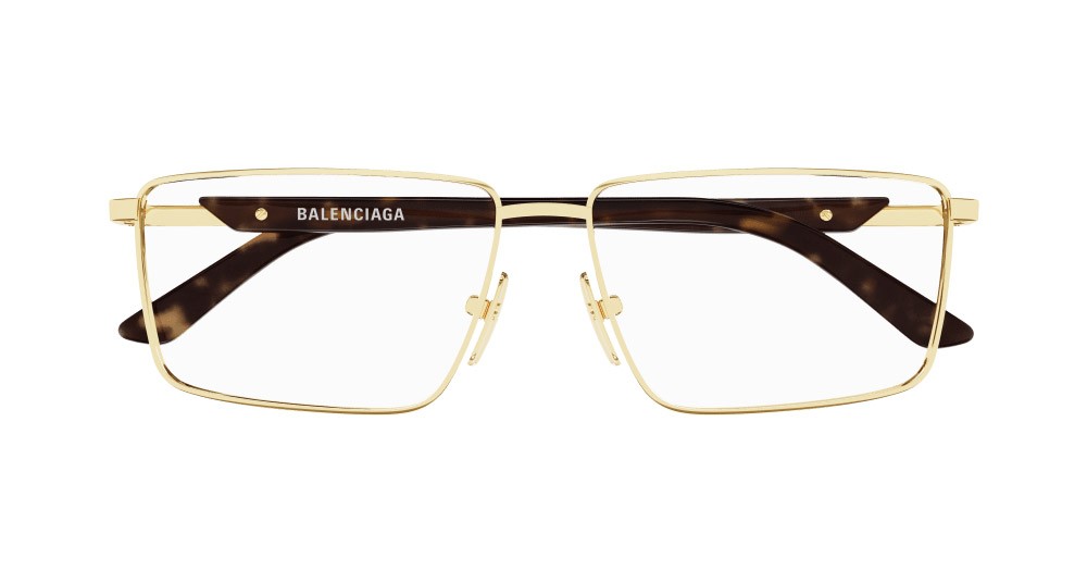 Brillen Balenciaga BB0247O-002 farbe havana form rechteckig gläser trasparente