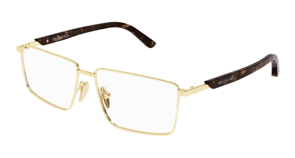 Brillen Balenciaga BB0247O-002 farbe havana form rechteckig gläser trasparente