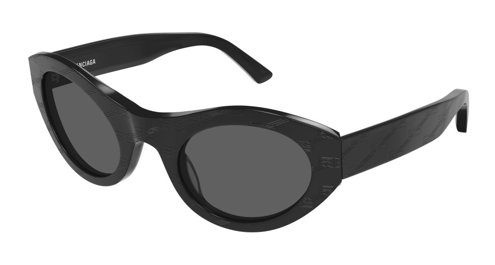 Occhiali da sole Balenciaga BB0250S-001 colore nero forma rotondo lenti grigio