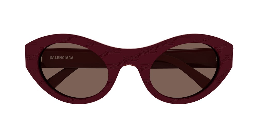 Sonnenbrillen Balenciaga BB0250S-004 farbe burgundy form rund gläser marrone