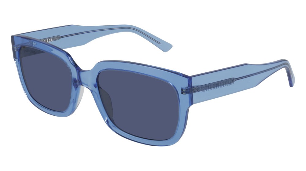 Occhiali da sole Balenciaga Everyday BB0049S-006 colore blue forma rettangolare lenti blue