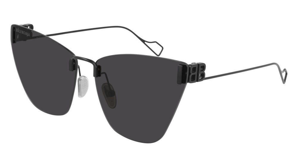Sunglasses Balenciaga Everyday BB0111S-001 color black shape cat eye lenses grey