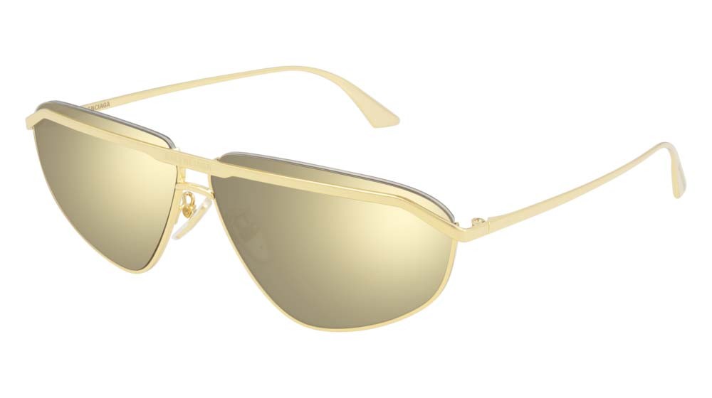 Sunglasses Balenciaga Everyday BB0138S-003 color gold shape rectangle lenses gold