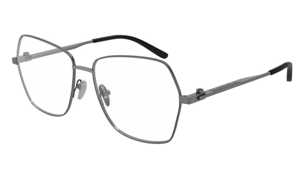 Eyeglasses Balenciaga Everyday BB0169O-002 color ruthenium shape butterfly lenses transparent