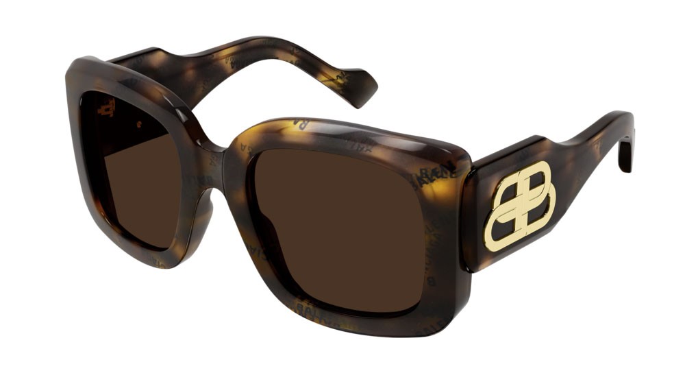 Sunglasses Balenciaga Extreme BB0069S-007 color havana shape rectangle lenses brown