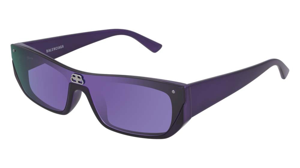Occhiali da sole Balenciaga Extreme BB0080S-005 colore violet forma rettangolare lenti violet