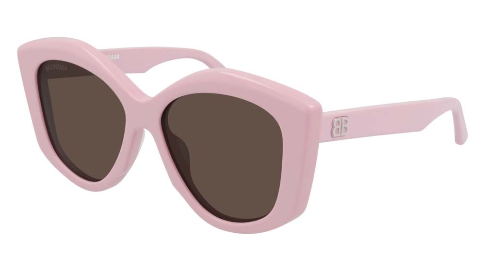 Sunglasses Balenciaga Extreme BB0126S-003 color pink shape cat eye lenses brown