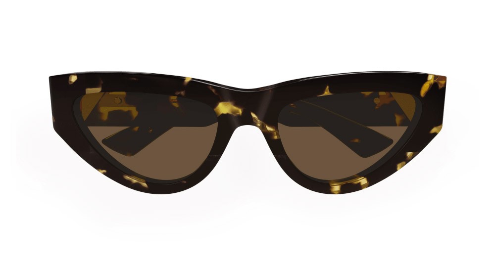Occhiali da sole Bottega Veneta BV1176S-002 colore havana forma cat eye lenti marrone