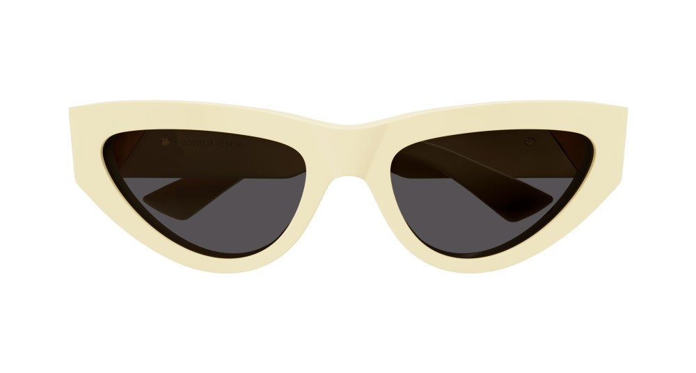Occhiali da sole Bottega Veneta BV1176S-004 colore giallo forma cat eye lenti grigio