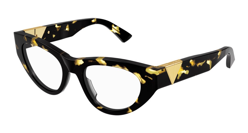 Occhiali da vista Bottega Veneta BV1179O-002 colore havana forma cat eye lenti trasparente