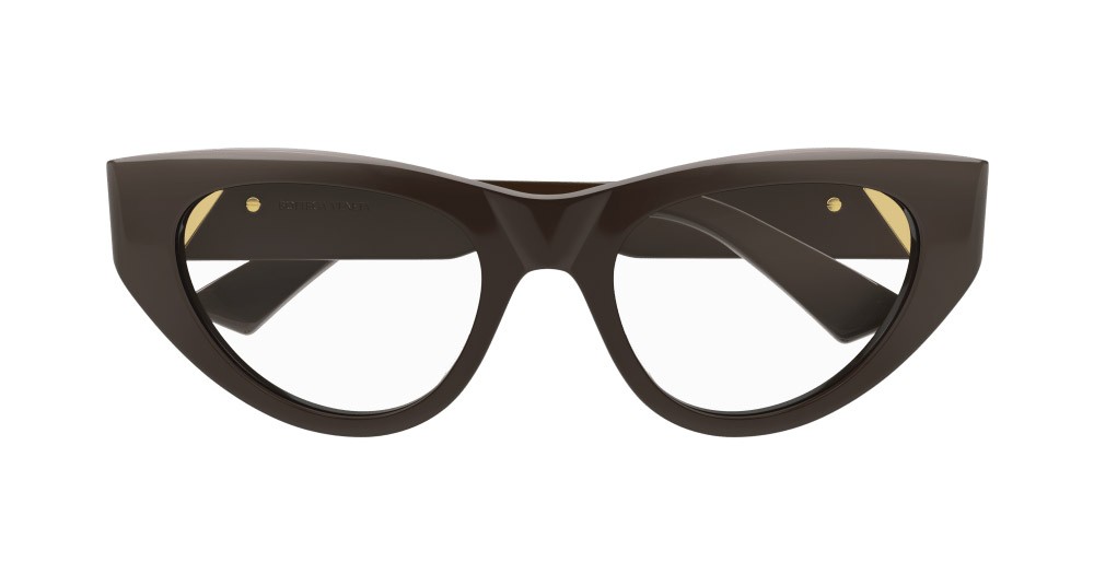 Occhiali da vista Bottega Veneta BV1179O-004 colore marrone forma cat eye lenti trasparente