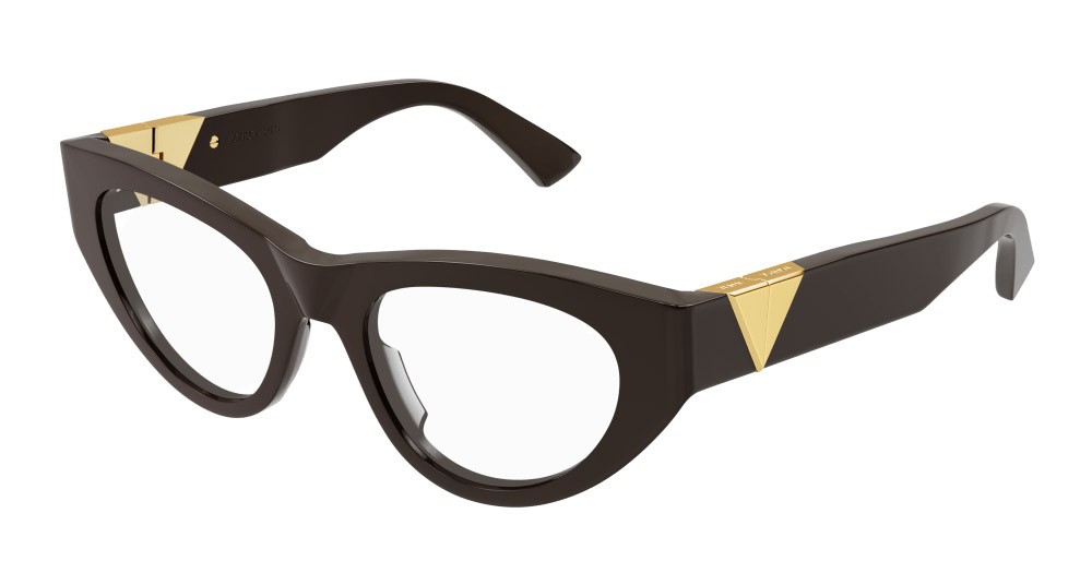Occhiali da vista Bottega Veneta BV1179O-004 colore marrone forma cat eye lenti trasparente