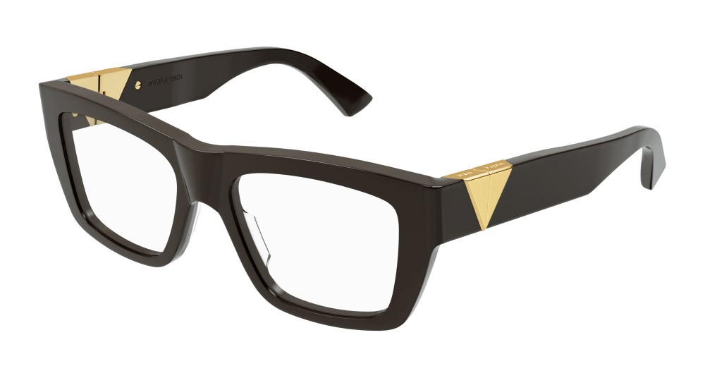 Occhiali da vista Bottega Veneta BV1180O-004 colore marrone forma rettangolare lenti trasparente