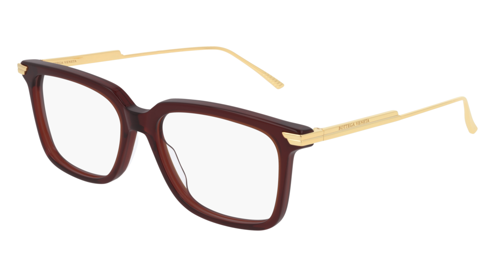 Occhiali da vista Bottega Veneta Minimalist BV1009O-004 colore gold forma rettangolare lenti transparent